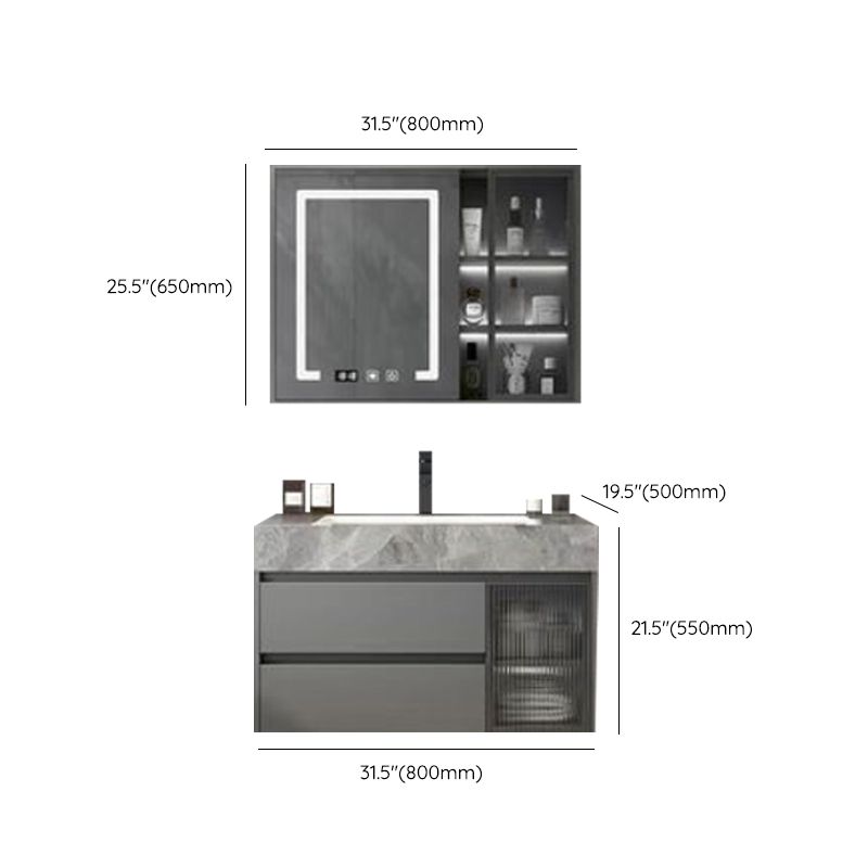 Wall Mount Mirror Included Bathroom Vanity Set with Faucet Sink Clearhalo 'Bathroom Remodel & Bathroom Fixtures' 'Bathroom Vanities' 'bathroom_vanities' 'Home Improvement' 'home_improvement' 'home_improvement_bathroom_vanities' 1200x1200_d0d83923-ad86-4e55-b897-8df73558fa36