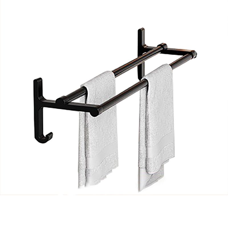 Chrome/Black Classic Bathroom Accessory Set Modern Bath Shelf/ Towel Bar & Paper Holder Clearhalo 'Bathroom Hardware Sets' 'Bathroom Hardware' 'Bathroom Remodel & Bathroom Fixtures' 'bathroom_hardware_sets' 'Home Improvement' 'home_improvement' 'home_improvement_bathroom_hardware_sets' 1200x1200_d0e65cb6-040b-46a4-9001-86bf198eea9f