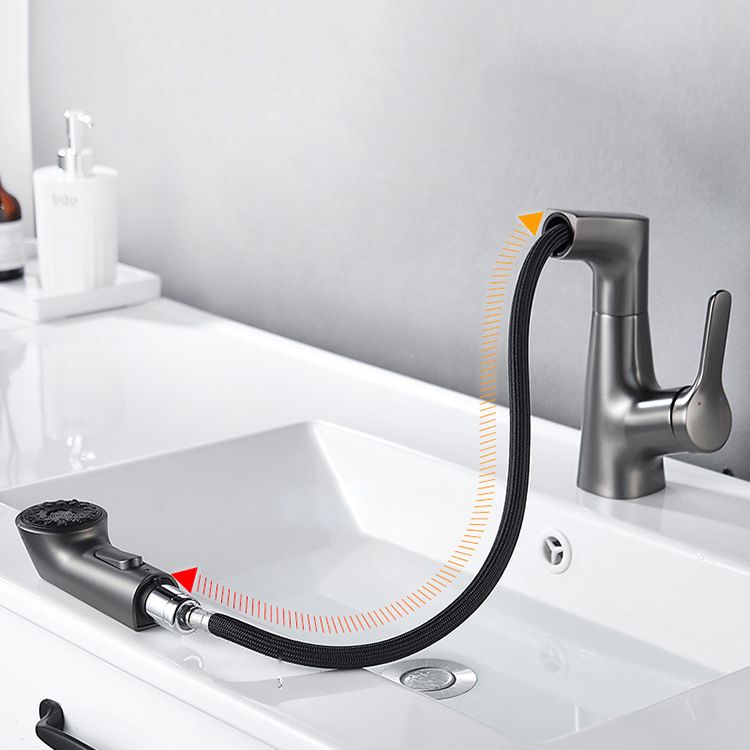 Modern Copper Vessel Faucet Lever Handles Retractable Low Arc Vessel Faucet Clearhalo 'Bathroom Remodel & Bathroom Fixtures' 'Bathroom Sink Faucets' 'Bathroom Sinks & Faucet Components' 'bathroom_sink_faucets' 'Home Improvement' 'home_improvement' 'home_improvement_bathroom_sink_faucets' 1200x1200_d105eda0-4d3c-4c55-96b9-9e2f848ef033