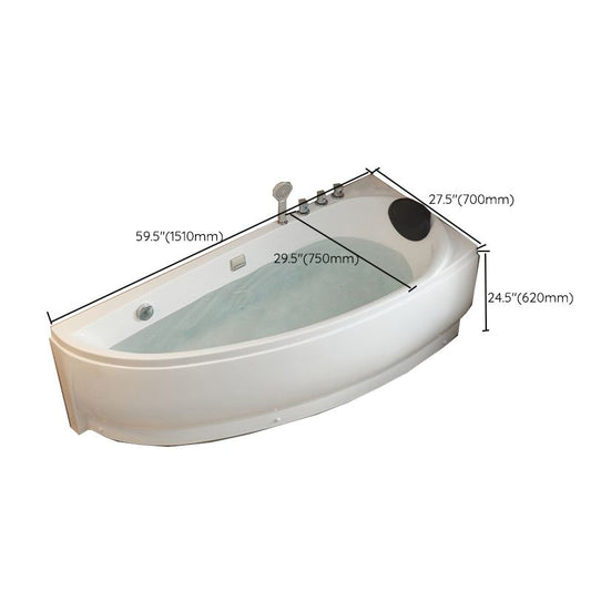Modern Acrylic Corner Bathtub Soaking/Whirlpool Back to Wall Bathtub Clearhalo 'Bathroom Remodel & Bathroom Fixtures' 'Bathtubs' 'Home Improvement' 'home_improvement' 'home_improvement_bathtubs' 'Showers & Bathtubs' 1200x1200_d115d1cd-3fc5-4d0c-93a8-87c0f8374517