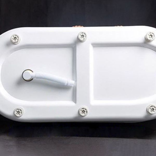 Acrylic Soaking Bathtub Antique Finish Roll Top Oval Bath Tub Clearhalo 'Bathroom Remodel & Bathroom Fixtures' 'Bathtubs' 'Home Improvement' 'home_improvement' 'home_improvement_bathtubs' 'Showers & Bathtubs' 1200x1200_d126774a-bf4c-4235-8e28-f339ed5ee703