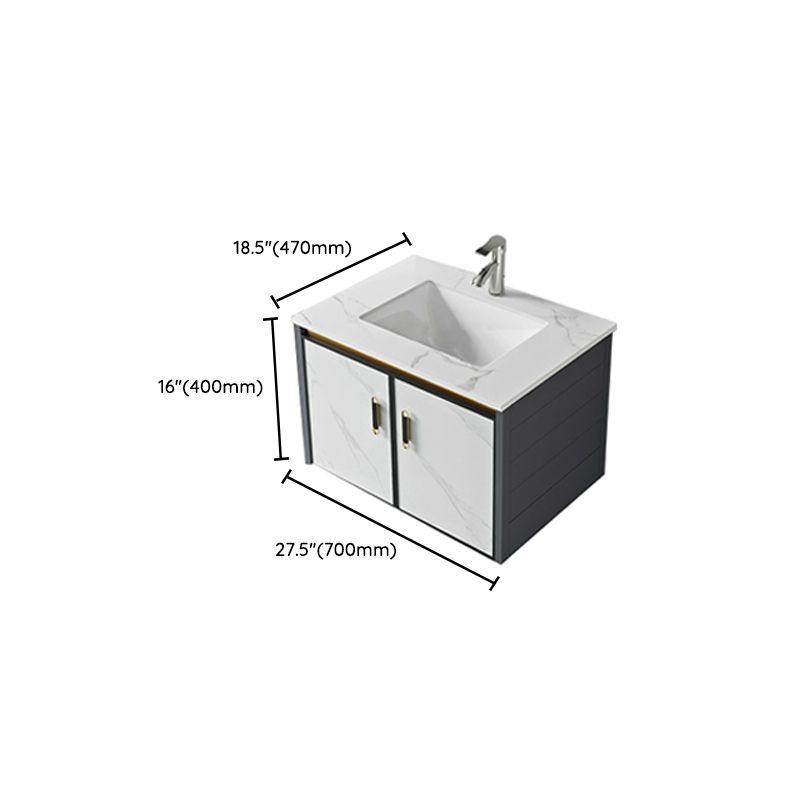 Modern Wall Mount Sink Vanity with Faucet Sink Doors for Bathroom Clearhalo 'Bathroom Remodel & Bathroom Fixtures' 'Bathroom Vanities' 'bathroom_vanities' 'Home Improvement' 'home_improvement' 'home_improvement_bathroom_vanities' 1200x1200_d12ccdf8-fa7f-4c2d-9579-a307f6f95a04