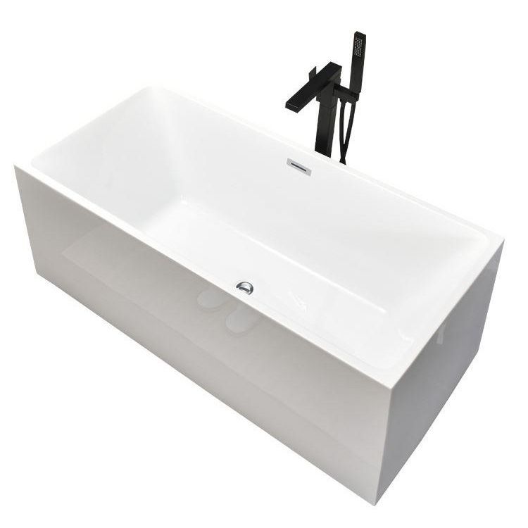 Back to Wall Bath Rectangular Antique Finish Soaking Modern Bath Tub Clearhalo 'Bathroom Remodel & Bathroom Fixtures' 'Bathtubs' 'Home Improvement' 'home_improvement' 'home_improvement_bathtubs' 'Showers & Bathtubs' 1200x1200_d147127a-7fc6-4cd6-8500-5995fe2f9ccb