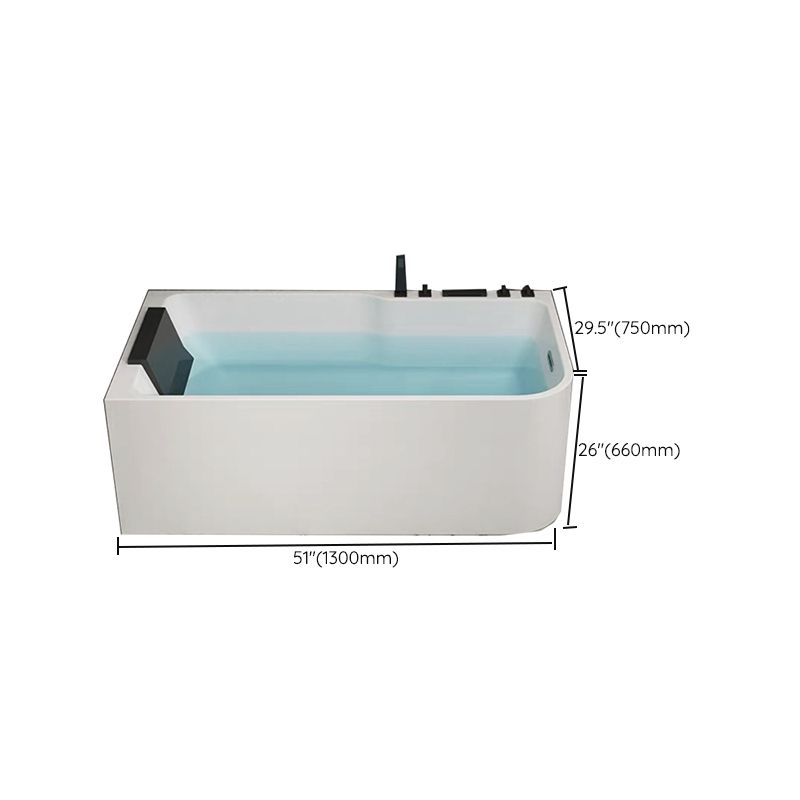 Modern Acrylic Soaking/Whirlpool Bathtub Rectangle Back to Wall Bathtub Clearhalo 'Bathroom Remodel & Bathroom Fixtures' 'Bathtubs' 'Home Improvement' 'home_improvement' 'home_improvement_bathtubs' 'Showers & Bathtubs' 1200x1200_d17b3c35-49dd-4ef2-9a28-016d91c6ed25