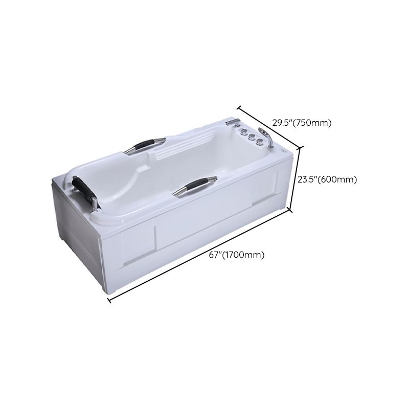 Freestanding Acrylic Rectangular Bathtub Modern Soaking White Bath Clearhalo 'Bathroom Remodel & Bathroom Fixtures' 'Bathtubs' 'Home Improvement' 'home_improvement' 'home_improvement_bathtubs' 'Showers & Bathtubs' 1200x1200_d1a633e0-d27f-4941-adfa-cd1233cfed54