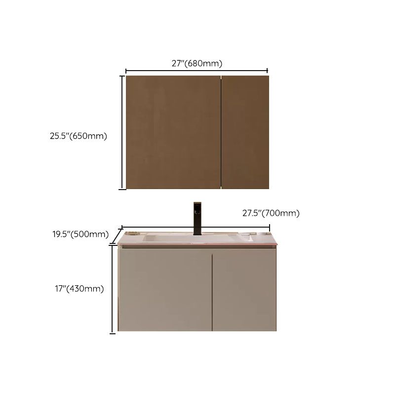 White Wall Mounted Standard Single-Sink Wood Bathroom Vanity Set Clearhalo 'Bathroom Remodel & Bathroom Fixtures' 'Bathroom Vanities' 'bathroom_vanities' 'Home Improvement' 'home_improvement' 'home_improvement_bathroom_vanities' 1200x1200_d1feb658-a8c3-4d35-9514-f83137b30416