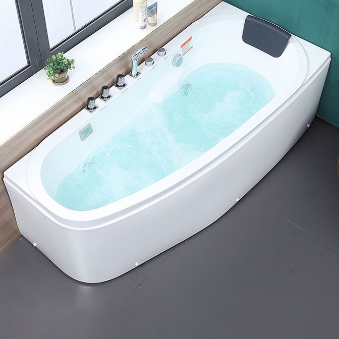 Corner Acrylic Bathroom Bath Tub Modern Back to Wall Soaking Tub Clearhalo 'Bathroom Remodel & Bathroom Fixtures' 'Bathtubs' 'Home Improvement' 'home_improvement' 'home_improvement_bathtubs' 'Showers & Bathtubs' 1200x1200_d20e5d84-1b9b-4ba1-9839-c45bffe452a7