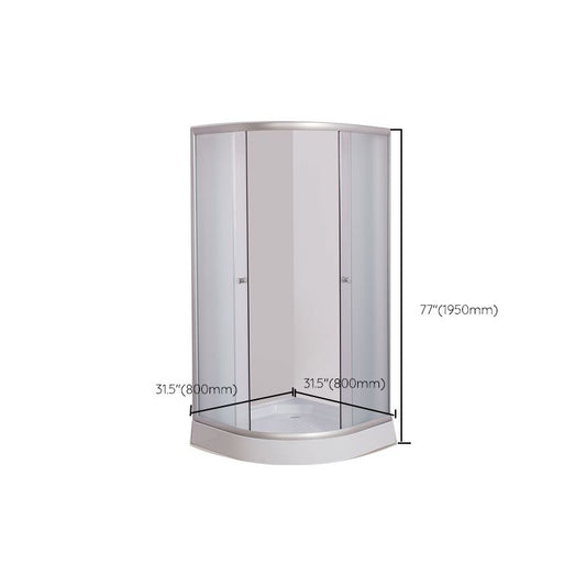 Tempered Glass Shower Enclosure Corner Round Clear Glass Shower Kit Clearhalo 'Bathroom Remodel & Bathroom Fixtures' 'Home Improvement' 'home_improvement' 'home_improvement_shower_stalls_enclosures' 'Shower Stalls & Enclosures' 'shower_stalls_enclosures' 'Showers & Bathtubs' 1200x1200_d21c823f-aed6-483b-baa9-3abdaae7c53b