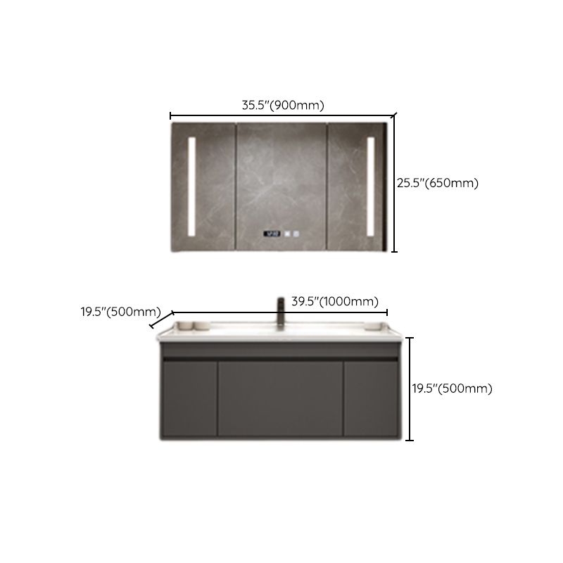 Wall Mount Modern Bathroom Vanity Set with Faucet Mirror Sink Clearhalo 'Bathroom Remodel & Bathroom Fixtures' 'Bathroom Vanities' 'bathroom_vanities' 'Home Improvement' 'home_improvement' 'home_improvement_bathroom_vanities' 1200x1200_d22ba514-df51-48ec-91a2-d89f2de2c161