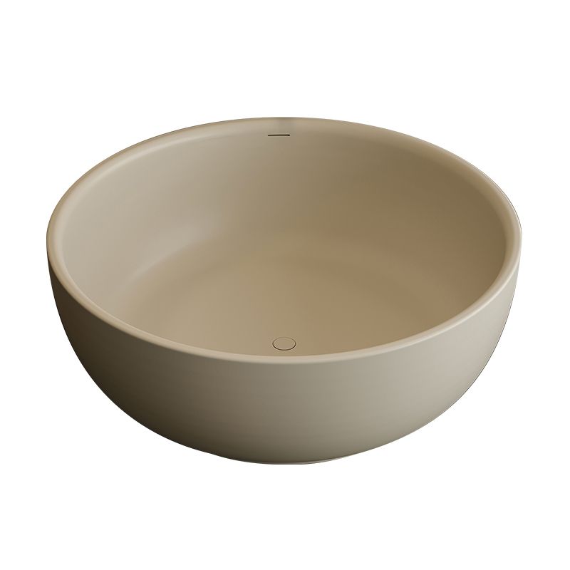 Antique Finish Soaking Bathtub Stand Alone Round Modern Bath Tub Clearhalo 'Bathroom Remodel & Bathroom Fixtures' 'Bathtubs' 'Home Improvement' 'home_improvement' 'home_improvement_bathtubs' 'Showers & Bathtubs' 1200x1200_d236fa86-81c8-437c-983b-c74c6c8ba13e