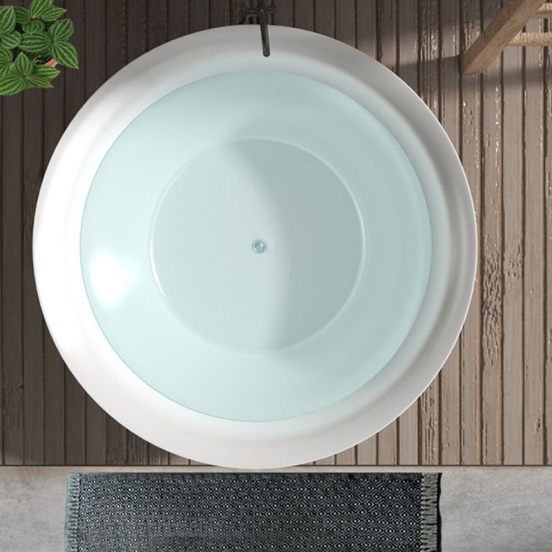 Round Soaking Stand Alone Bathtub Antique Finish Back to Wall Bath Tub Clearhalo 'Bathroom Remodel & Bathroom Fixtures' 'Bathtubs' 'Home Improvement' 'home_improvement' 'home_improvement_bathtubs' 'Showers & Bathtubs' 1200x1200_d2613731-2252-486d-b034-b94552987914