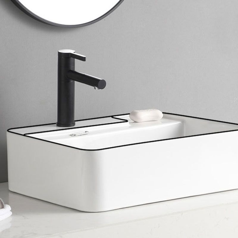 Classic Bathroom Sink Rectangular White Trough Sink with Pop-Up Drain Clearhalo 'Bathroom Remodel & Bathroom Fixtures' 'Bathroom Sinks & Faucet Components' 'Bathroom Sinks' 'bathroom_sink' 'Home Improvement' 'home_improvement' 'home_improvement_bathroom_sink' 1200x1200_d268983b-f04e-419c-a4e3-3b0c268587ca