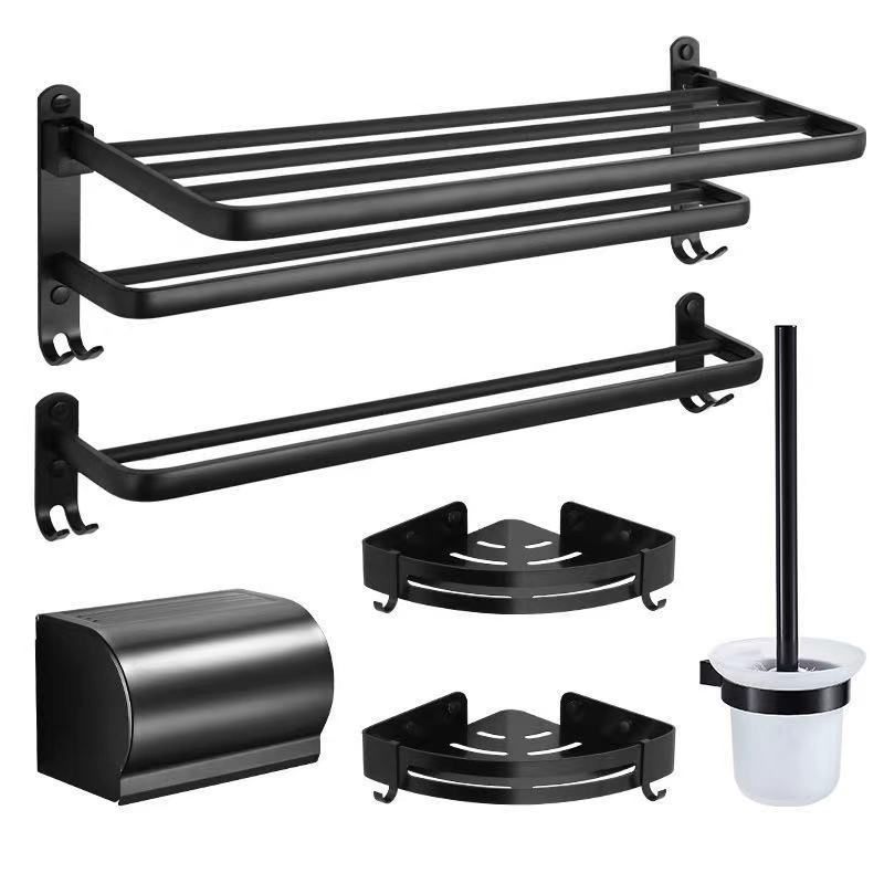 Modern Bathroom Hardware Paper Holder Bath Shelf Bathroom Accessory Kit Clearhalo 'Bathroom Hardware Sets' 'Bathroom Hardware' 'Bathroom Remodel & Bathroom Fixtures' 'bathroom_hardware_sets' 'Home Improvement' 'home_improvement' 'home_improvement_bathroom_hardware_sets' 1200x1200_d2b076de-71c9-4543-953c-d313e8866b4d