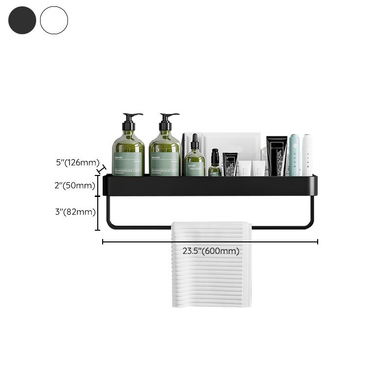 Contemporary Bathroom Accessories Hardware Set Aluminum Bath Shelf Clearhalo 'Bathroom Hardware Sets' 'Bathroom Hardware' 'Bathroom Remodel & Bathroom Fixtures' 'bathroom_hardware_sets' 'Home Improvement' 'home_improvement' 'home_improvement_bathroom_hardware_sets' 1200x1200_d2bf3baa-8ce8-421a-8138-b3257ba2ac85