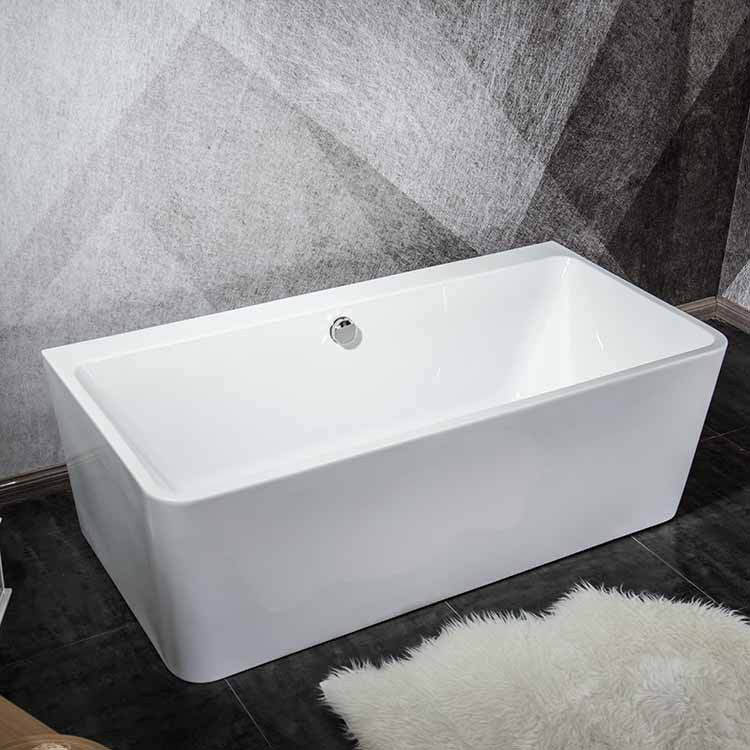 Freestanding Soaking Bathtub Antique Finish Rectangular Modern Tub Clearhalo 'Bathroom Remodel & Bathroom Fixtures' 'Bathtubs' 'Home Improvement' 'home_improvement' 'home_improvement_bathtubs' 'Showers & Bathtubs' 1200x1200_d2de4b21-306b-4d3e-b66a-4982479a7296