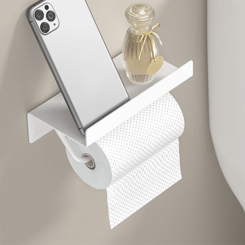 Modern White Bath Hardware Set Bath Shelf Paper Holder Bathroom Accessory Kit Clearhalo 'Bathroom Hardware Sets' 'Bathroom Hardware' 'Bathroom Remodel & Bathroom Fixtures' 'bathroom_hardware_sets' 'Home Improvement' 'home_improvement' 'home_improvement_bathroom_hardware_sets' 1200x1200_d307793b-b3e8-418d-a101-903bb6503013