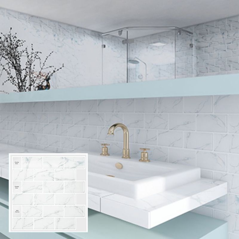 Peel & Stick Subway Tile Plastic Stain Resistant Peel & Stick Subway Tile 5-Pack Clearhalo 'Flooring 'Home Improvement' 'home_improvement' 'home_improvement_peel_stick_blacksplash' 'Peel & Stick Backsplash Tile' 'peel_stick_blacksplash' 'Walls & Ceilings' Walls and Ceiling' 1200x1200_d319df3d-36b1-4514-b304-0e0c684c019e