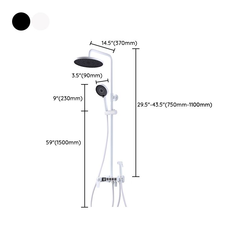 Modern Shower System Brass Handheld Shower Head Wall Mounted Shower Combo Clearhalo 'Bathroom Remodel & Bathroom Fixtures' 'Home Improvement' 'home_improvement' 'home_improvement_shower_faucets' 'Shower Faucets & Systems' 'shower_faucets' 'Showers & Bathtubs Plumbing' 'Showers & Bathtubs' 1200x1200_d32c062d-3518-44aa-97bd-ed426ecb6731