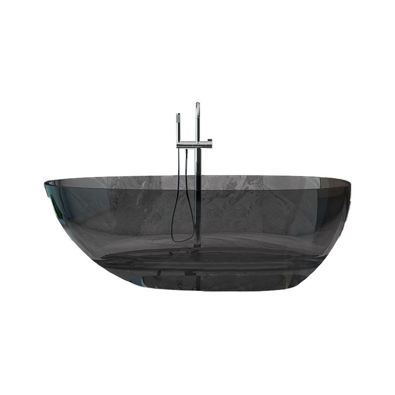 Modern Ellipse Bathtub Freestand Soaking Bathtub with Drain Bath Tub Clearhalo 'Bathroom Remodel & Bathroom Fixtures' 'Bathtubs' 'Home Improvement' 'home_improvement' 'home_improvement_bathtubs' 'Showers & Bathtubs' 1200x1200_d32cfaac-f4f6-480f-bbf9-7a6b520aa175