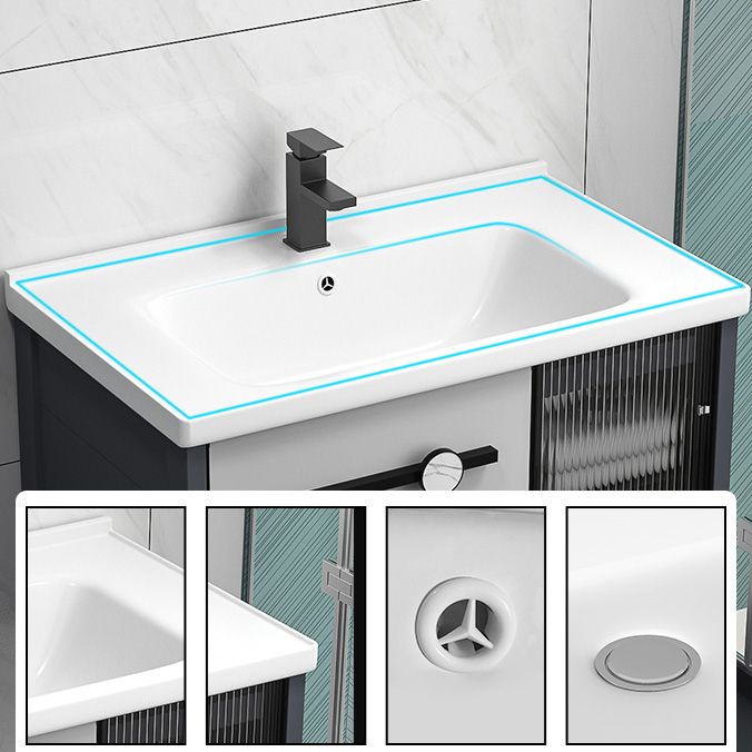 Modern Single Sink Vanity Metal Frame Rectangular Vanity Set Clearhalo 'Bathroom Remodel & Bathroom Fixtures' 'Bathroom Vanities' 'bathroom_vanities' 'Home Improvement' 'home_improvement' 'home_improvement_bathroom_vanities' 1200x1200_d332df81-eb9c-4390-86a9-f60afd3ee1a4