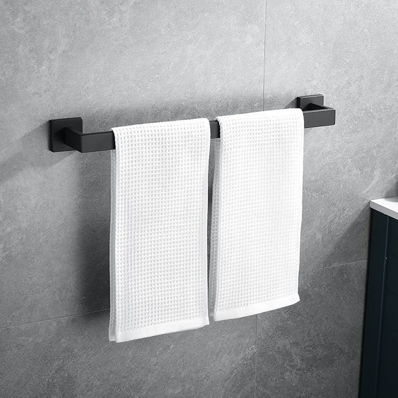 Juego de accesorios de baño de 7 piezas, accesorios de baño negro