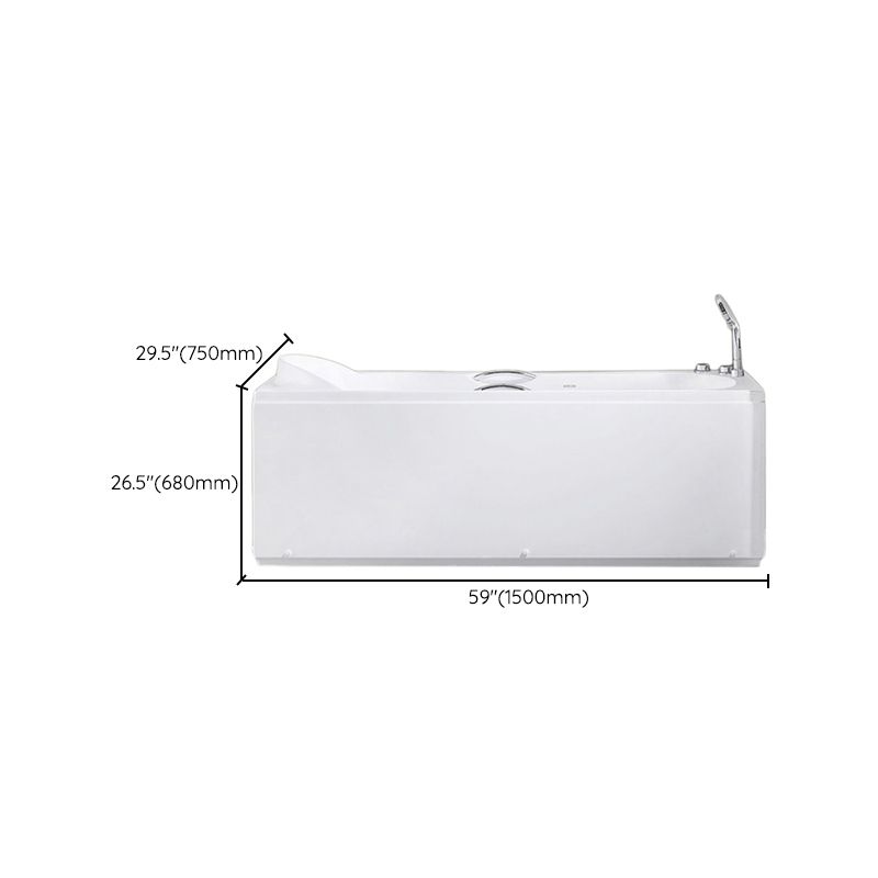 Rectangular Acrylic Bathtub Antique Finish Back to Wall Bathtub (Board not Included) Clearhalo 'Bathroom Remodel & Bathroom Fixtures' 'Bathtubs' 'Home Improvement' 'home_improvement' 'home_improvement_bathtubs' 'Showers & Bathtubs' 1200x1200_d387f1df-606e-48c8-a966-c5876cad5352