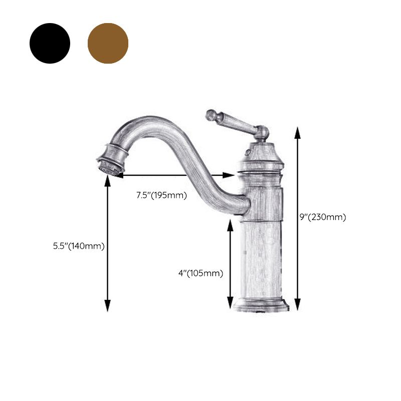 Lever Handle Basin Lavatory Faucet Farmhouse Circular Bathroom Faucet Clearhalo 'bathroom_sink_faucets' 'Conjunta de Baño y Conjunta de Grifo' 'Coronamiento de Baño y Dispositivo de Baño' 'Grifo del lavabo del baño' 'Hogar' 'home_improvement' 'home_improvement_bathroom_sink_faucets' 'Mejoras para el hogar' 1200x1200_d396cc35-11e1-4342-b96f-9280823b1b0b