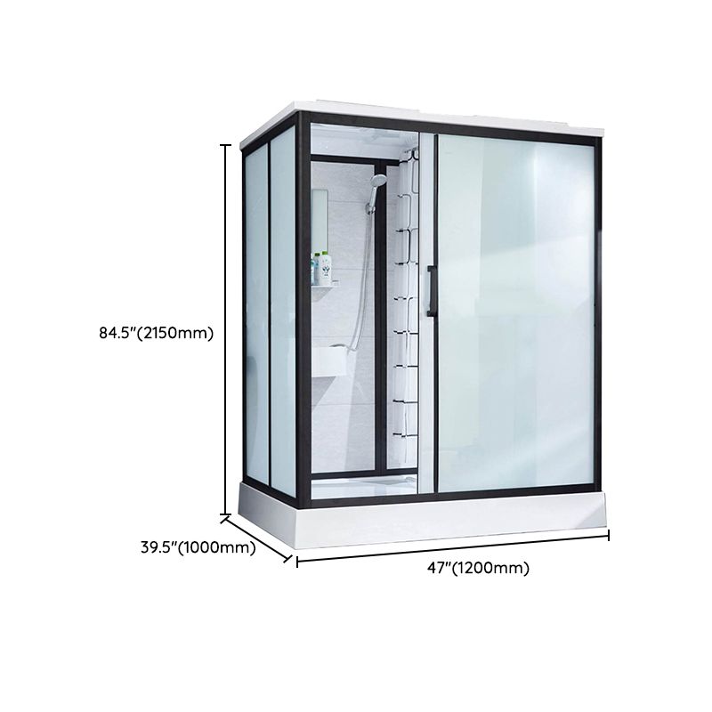 Rectangle Shower Stall Single Sliding Shower Stall with Towel Bar Clearhalo 'Bathroom Remodel & Bathroom Fixtures' 'Home Improvement' 'home_improvement' 'home_improvement_shower_stalls_enclosures' 'Shower Stalls & Enclosures' 'shower_stalls_enclosures' 'Showers & Bathtubs' 1200x1200_d3b28275-0a4e-4126-8071-e452f72b1b0f