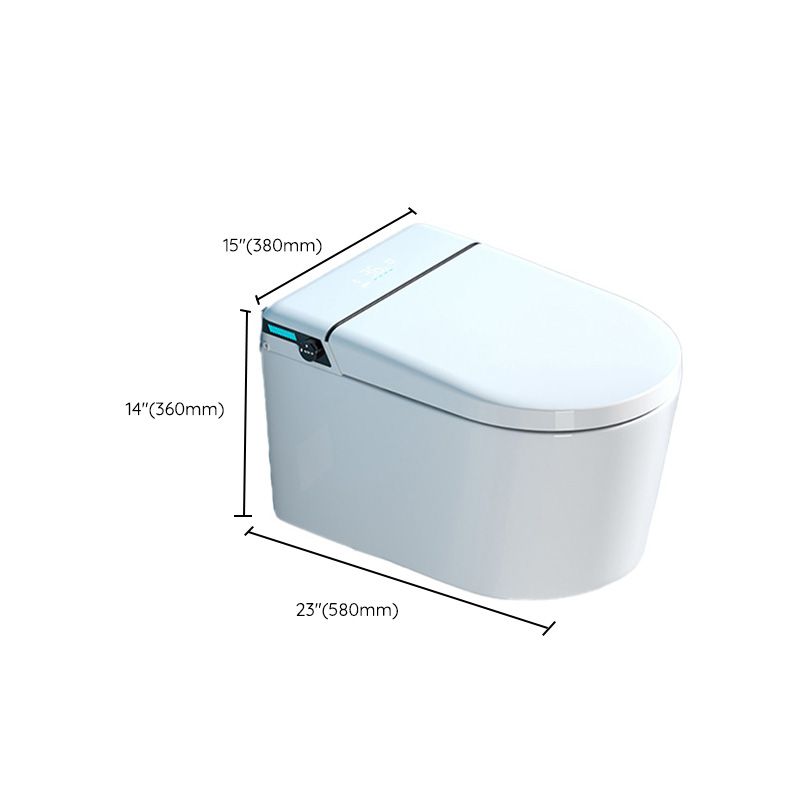 Elongated Wall Hung Toilet Set Foot Sensor Ceramic Wall Mounted Bidet in White Clearhalo 'Bathroom Remodel & Bathroom Fixtures' 'Bidets' 'Home Improvement' 'home_improvement' 'home_improvement_bidets' 'Toilets & Bidets' 1200x1200_d41855e8-42e1-4c35-a19a-a6ca38fa11c8