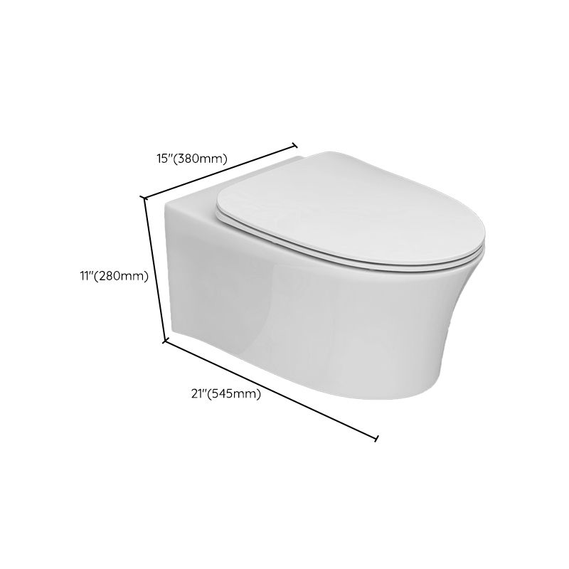 Modern Siphon Jet Toilet Bowl Wall Mount Flush Toilet with Seat for Bathroom Clearhalo 'Bathroom Remodel & Bathroom Fixtures' 'Home Improvement' 'home_improvement' 'home_improvement_toilets' 'Toilets & Bidets' 'Toilets' 1200x1200_d43e1265-8c5b-4168-9138-8055812a6771