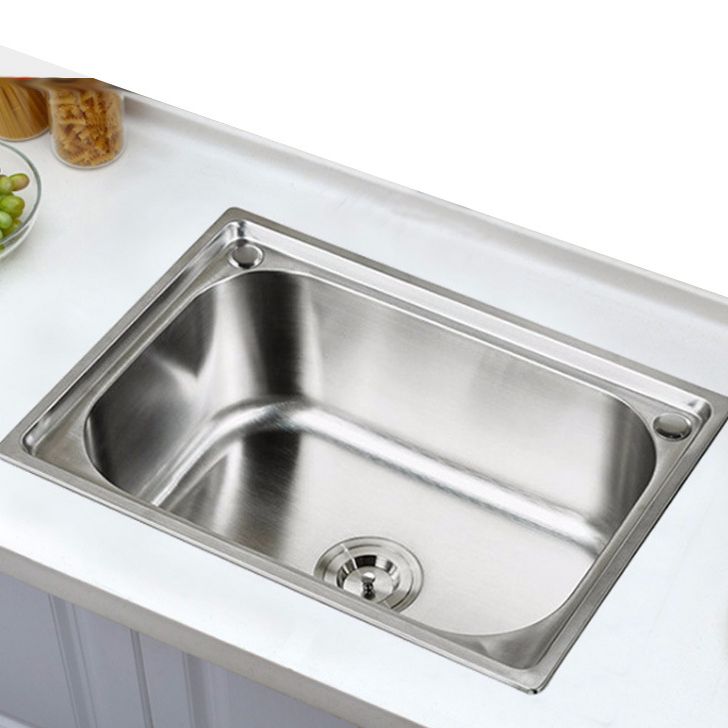 Scratchproof Kitchen Sink Stainless Steel 1 Holes Drop-In Kitchen Sink Only Clearhalo 'Home Improvement' 'home_improvement' 'home_improvement_kitchen_sinks' 'Kitchen Remodel & Kitchen Fixtures' 'Kitchen Sinks & Faucet Components' 'Kitchen Sinks' 'kitchen_sinks' 1200x1200_d43e3409-2168-4e14-ad04-acfacd2efd19