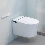 Ceramic Elongated Wall Mounted Bidet in White with Warm Air Dryer Clearhalo 'Bathroom Remodel & Bathroom Fixtures' 'Bidets' 'Home Improvement' 'home_improvement' 'home_improvement_bidets' 'Toilets & Bidets' 1200x1200_d44d2b19-eed0-45c8-ba41-b3990ad34bdd