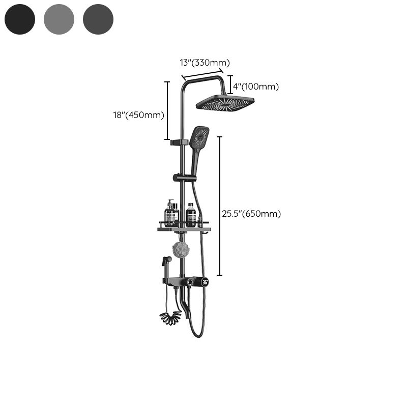 Modern Style Shower System Spot Resist Wall Mounted Shower System Clearhalo 'Bathroom Remodel & Bathroom Fixtures' 'Home Improvement' 'home_improvement' 'home_improvement_shower_faucets' 'Shower Faucets & Systems' 'shower_faucets' 'Showers & Bathtubs Plumbing' 'Showers & Bathtubs' 1200x1200_d46561ce-a051-424b-bd4a-341fbd0ca7f9