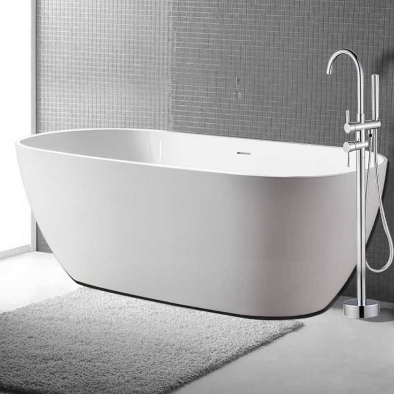 Oval Freestanding Bath Tub Modern Acrylic Bathtub for Bathroom Clearhalo 'Bathroom Remodel & Bathroom Fixtures' 'Bathtubs' 'Home Improvement' 'home_improvement' 'home_improvement_bathtubs' 'Showers & Bathtubs' 1200x1200_d46d7d4c-059e-4d25-b487-81fb8abf207b