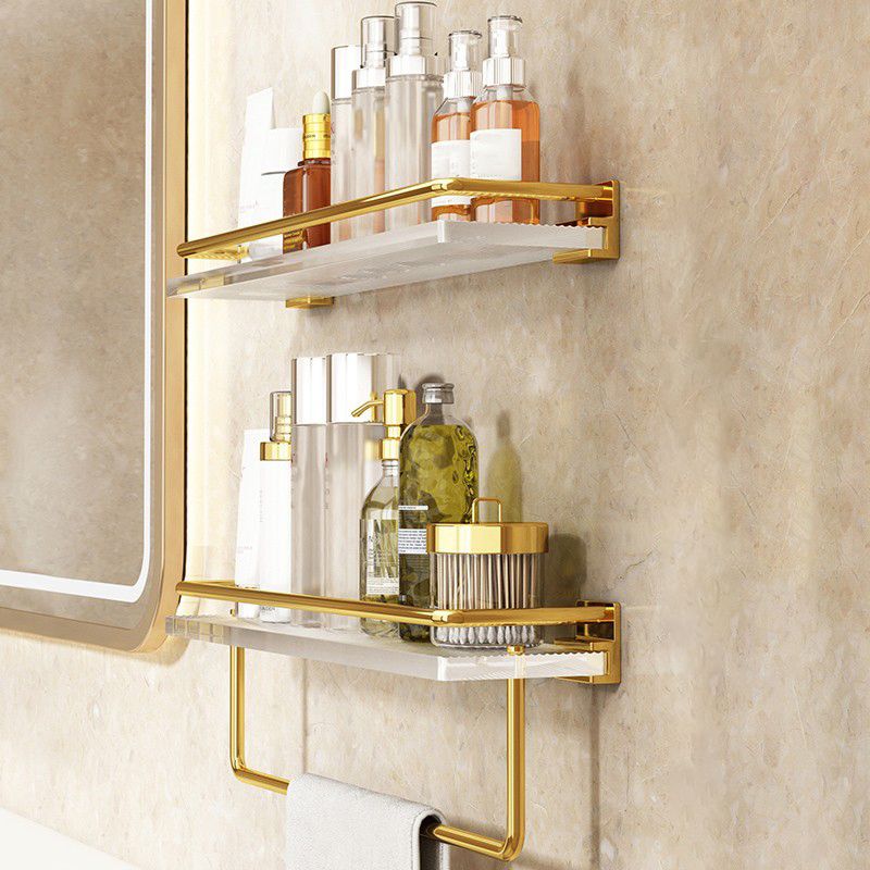 Modern Silver/Gold Bathroom Hardware Set Bath Shelf Bathroom Set Clearhalo 'Bathroom Hardware Sets' 'Bathroom Hardware' 'Bathroom Remodel & Bathroom Fixtures' 'bathroom_hardware_sets' 'Home Improvement' 'home_improvement' 'home_improvement_bathroom_hardware_sets' 1200x1200_d4a320cd-3806-486a-91ae-a29679634f70