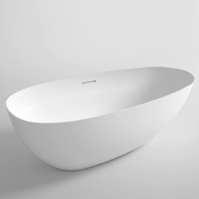 Soaking Stone Bathtub Antique Finish Oval Back to Wall Bath Tub Clearhalo 'Bathroom Remodel & Bathroom Fixtures' 'Bathtubs' 'Home Improvement' 'home_improvement' 'home_improvement_bathtubs' 'Showers & Bathtubs' 1200x1200_d512a60e-677b-490d-8fc9-6bfe3f29fbb5