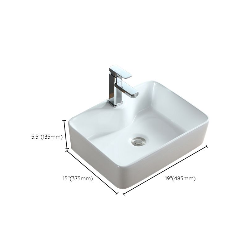 Modern Bathroom Sink Porcelain Rectangular Vessel with Pop-Up Drain Clearhalo 'Bathroom Remodel & Bathroom Fixtures' 'Bathroom Sinks & Faucet Components' 'Bathroom Sinks' 'bathroom_sink' 'Home Improvement' 'home_improvement' 'home_improvement_bathroom_sink' 1200x1200_d528a11b-4457-4c70-bfd1-93baa2c47e0b