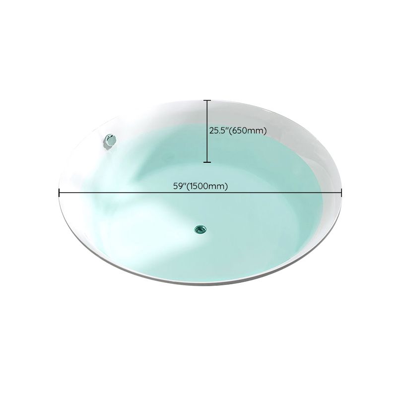 Drop-in Acrylic Round Bathtub Modern Air/ Whirlpool Bathtub in White Clearhalo 'Bathroom Remodel & Bathroom Fixtures' 'Bathtubs' 'Home Improvement' 'home_improvement' 'home_improvement_bathtubs' 'Showers & Bathtubs' 1200x1200_d53eccdd-4ef8-4649-8428-5d3d5a17629f