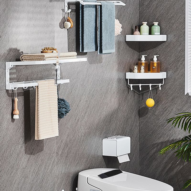 Modern Bathroom Accessory Kit Towel Bar Bath Shelf White Bathroom Accessory Set Clearhalo 'Bathroom Hardware Sets' 'Bathroom Hardware' 'Bathroom Remodel & Bathroom Fixtures' 'bathroom_hardware_sets' 'Home Improvement' 'home_improvement' 'home_improvement_bathroom_hardware_sets' 1200x1200_d57cabff-791a-4808-af04-8d94445c19ef