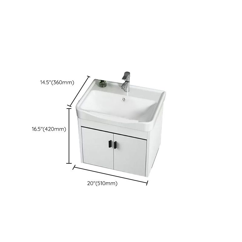 Wall-mounted Bathroom Vanity Modern Single-Sink Space Saver Vanity Clearhalo 'Bathroom Remodel & Bathroom Fixtures' 'Bathroom Vanities' 'bathroom_vanities' 'Home Improvement' 'home_improvement' 'home_improvement_bathroom_vanities' 1200x1200_d5f45076-62d2-4dd7-9c9b-92efa0f67ba5