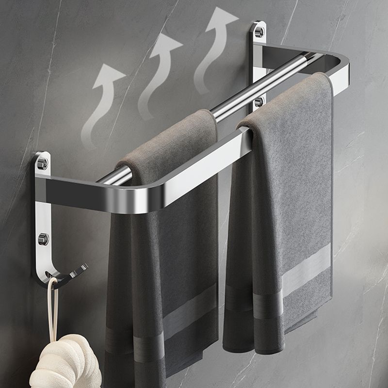 Contemporary Polished Chrome Bathroom Accessory Set with Towel Bar & Bath Shelf Clearhalo 'Bathroom Hardware Sets' 'Bathroom Hardware' 'Bathroom Remodel & Bathroom Fixtures' 'bathroom_hardware_sets' 'Home Improvement' 'home_improvement' 'home_improvement_bathroom_hardware_sets' 1200x1200_d627e6ec-b07e-4686-8289-d9ef43ffc29a