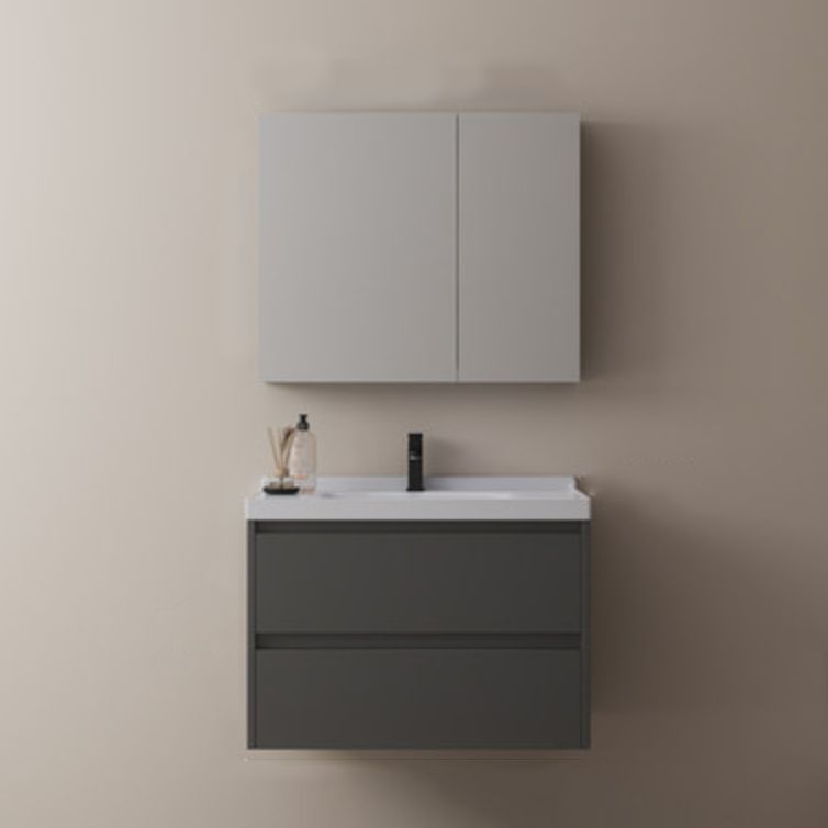Modern Vanity Rectangular Dark Gray Single-Sink Wall Mount Sink Vanity Clearhalo 'Bathroom Remodel & Bathroom Fixtures' 'Bathroom Vanities' 'bathroom_vanities' 'Home Improvement' 'home_improvement' 'home_improvement_bathroom_vanities' 1200x1200_d6306344-d3ac-4f96-a956-e537996636d9