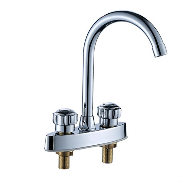 High-Arc Swivel Faucet Two Handles Brass Vessel Faucet for Bathroom Clearhalo 'Bathroom Remodel & Bathroom Fixtures' 'Bathroom Sink Faucets' 'Bathroom Sinks & Faucet Components' 'bathroom_sink_faucets' 'Home Improvement' 'home_improvement' 'home_improvement_bathroom_sink_faucets' 1200x1200_d6634dec-4a2c-41f7-866e-7982f6574d52