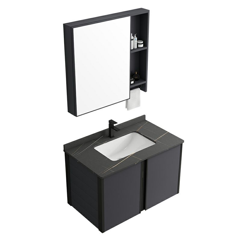 Wall Mount Modern Single-Sink Open Console with Sink Set with Soft Close Door Clearhalo 'Bathroom Remodel & Bathroom Fixtures' 'Bathroom Vanities' 'bathroom_vanities' 'Home Improvement' 'home_improvement' 'home_improvement_bathroom_vanities' 1200x1200_d67bb481-0721-4ceb-a21e-869902dd8e6f