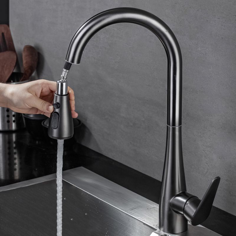 Modern 1-Handle Kitchen Faucet Stainless Steel Standard Kitchen Faucet Clearhalo 'Home Improvement' 'home_improvement' 'home_improvement_kitchen_faucets' 'Kitchen Faucets' 'Kitchen Remodel & Kitchen Fixtures' 'Kitchen Sinks & Faucet Components' 'kitchen_faucets' 1200x1200_d68549ac-c015-4dbe-9e94-a1d692a12203