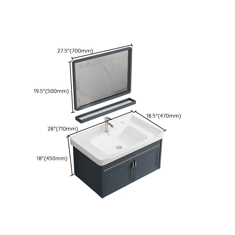 Modern Metal Blue Wall Mount Sink Vanity Faucet Included for Bathroom Clearhalo 'Bathroom Remodel & Bathroom Fixtures' 'Bathroom Vanities' 'bathroom_vanities' 'Home Improvement' 'home_improvement' 'home_improvement_bathroom_vanities' 1200x1200_d687efac-0dd2-474f-b9b8-7e927dacfed5