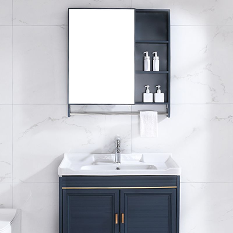 Modern Bathroom Vanity Set Single Freestanding 2 Doors Rectangular Sink Vanity Clearhalo 'Bathroom Remodel & Bathroom Fixtures' 'Bathroom Vanities' 'bathroom_vanities' 'Home Improvement' 'home_improvement' 'home_improvement_bathroom_vanities' 1200x1200_d68fa063-3712-4a3d-a211-9b0412c7ff0d