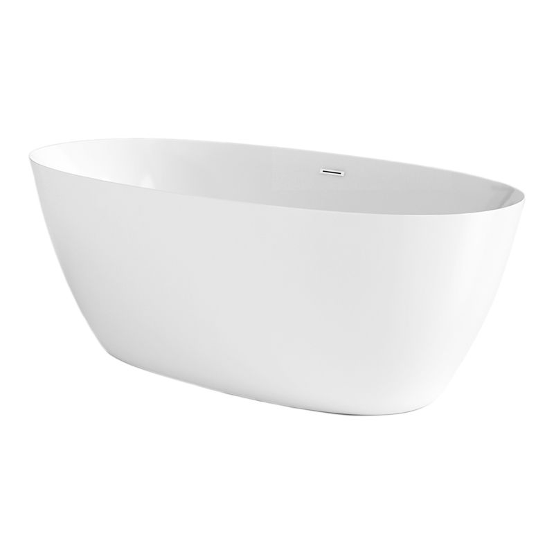 Modern Oval Bathtub Freestanding Acrylic Soaking Back to Wall Bath Clearhalo 'Bathroom Remodel & Bathroom Fixtures' 'Bathtubs' 'Home Improvement' 'home_improvement' 'home_improvement_bathtubs' 'Showers & Bathtubs' 1200x1200_d6900379-dabb-48fa-ab4e-702d52fd717f