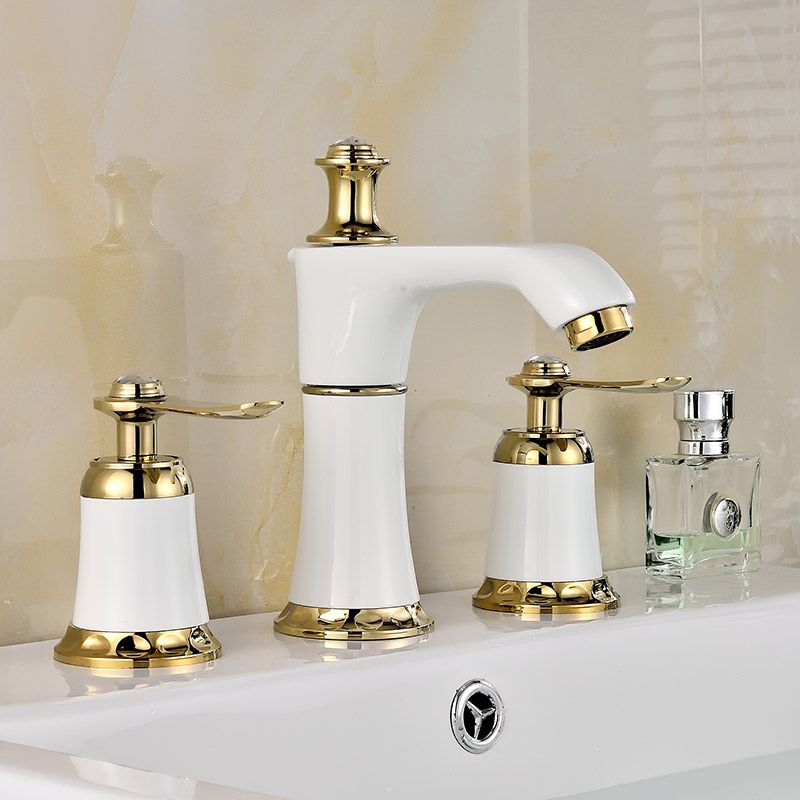 Glam Bath Faucet Trim Deck Mounted Lever Handle Swivel Spout Bathtub Faucet Clearhalo 'Bathroom Remodel & Bathroom Fixtures' 'Bathtub Faucets' 'bathtub_faucets' 'Home Improvement' 'home_improvement' 'home_improvement_bathtub_faucets' 1200x1200_d698192e-e5cb-4983-a05c-e32936da0bdf