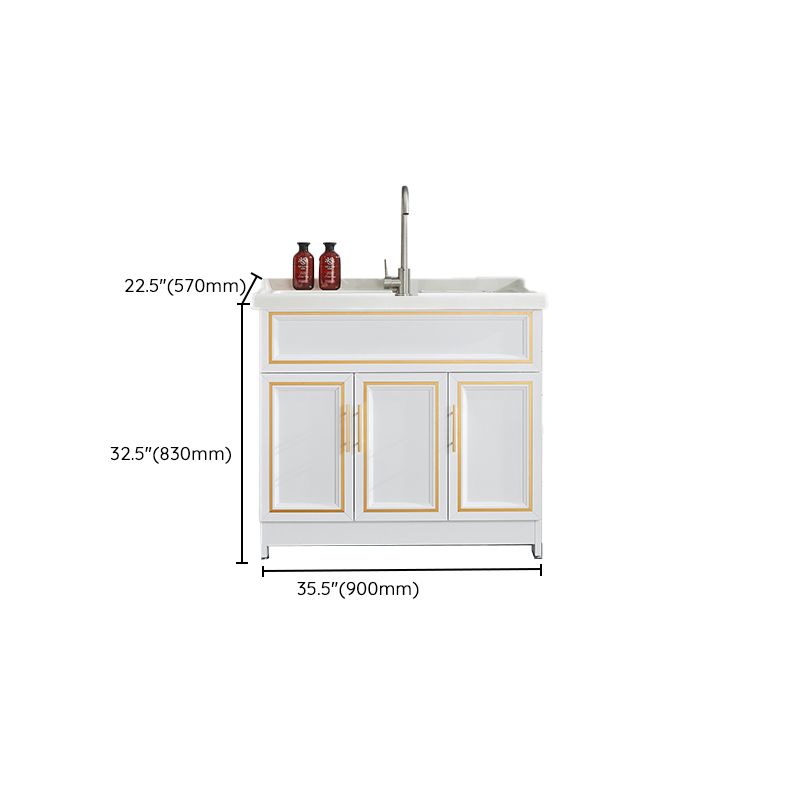 Bathroom Sink Vanity Ceramic Sink Drawers Storage Shelf Vanity with Faucet Clearhalo 'Bathroom Remodel & Bathroom Fixtures' 'Bathroom Vanities' 'bathroom_vanities' 'Home Improvement' 'home_improvement' 'home_improvement_bathroom_vanities' 1200x1200_d6b82861-573e-40cf-b949-b31f00fb8a74